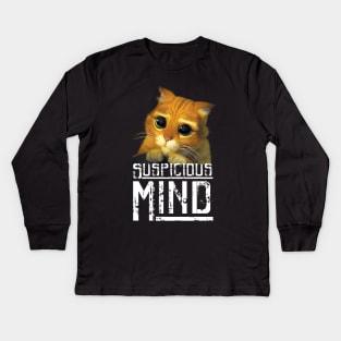 Suspicious Catnip Made Me Do It -Cute Cat Kids Long Sleeve T-Shirt